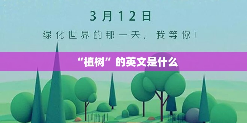 “植树”的英文是什么 “植树”的英文是什么