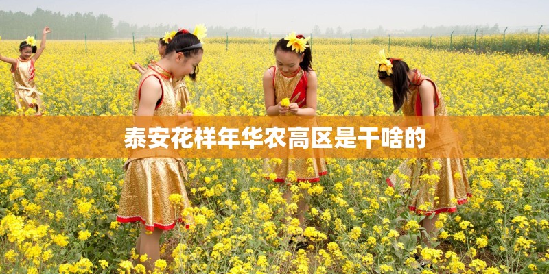 泰安花样年华农高区是干啥的